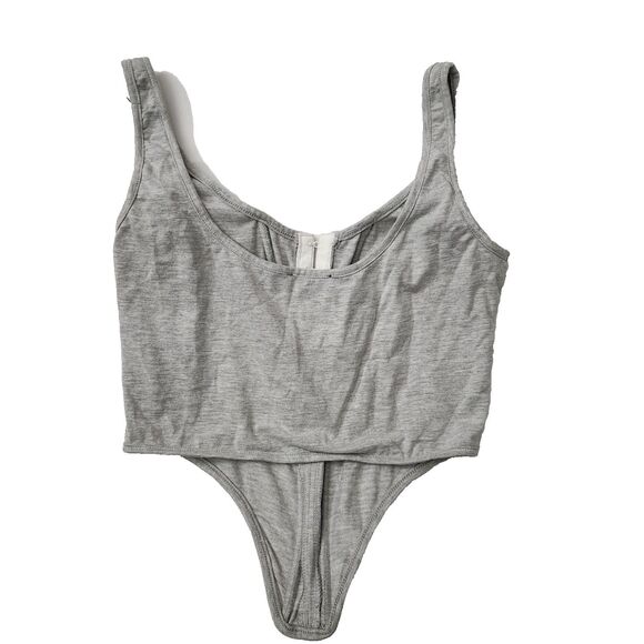 PrettyLittleThing Women's Gray Corset Crop Top – Size 8, Boned, Trendy & Stylish - Picture 5 of 5